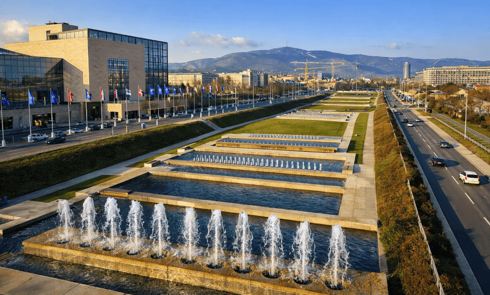 Fontane – Avenija Većeslava Holjevca, Zagreb